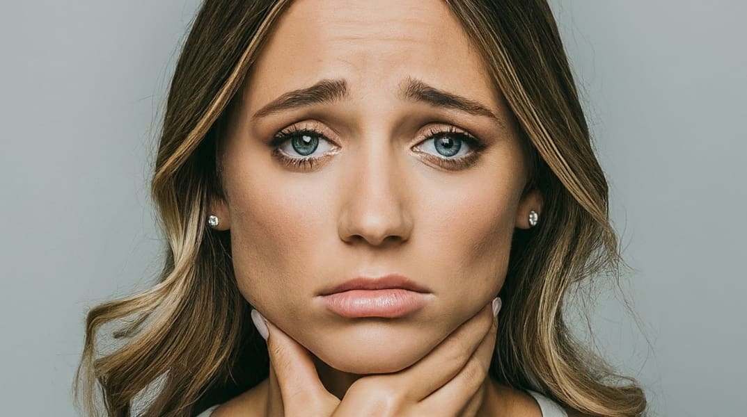 woman with weak chin